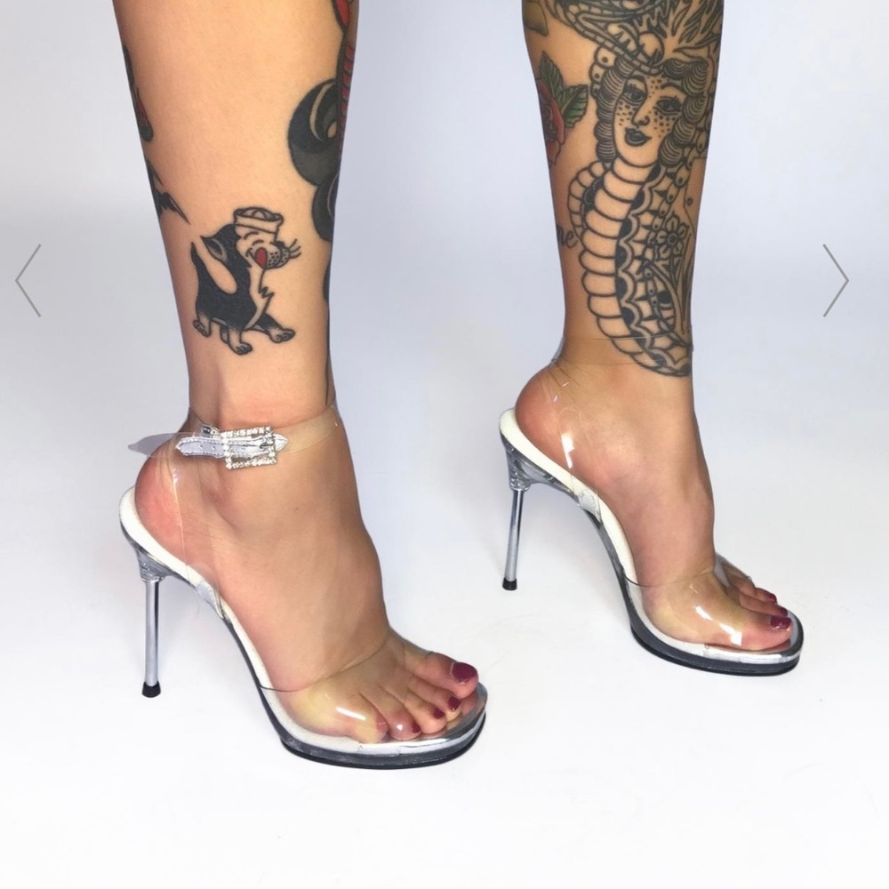 fabulicious see it thru clear heels
